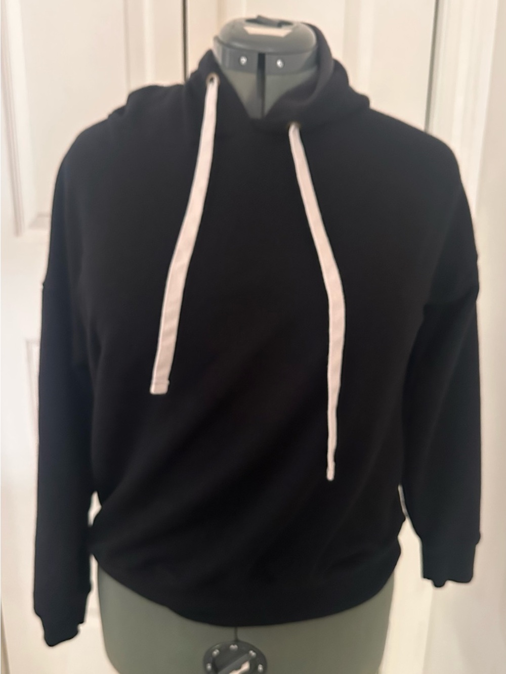 Buffalo David Bitton Black Hoodie with White Drawstrings